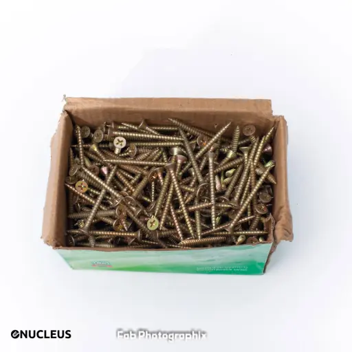 [#GN-VI-231] Vis Jaune en Aggloméré Zingué vis À tête Plate ( Chipboard YELLOY) / 1KG 