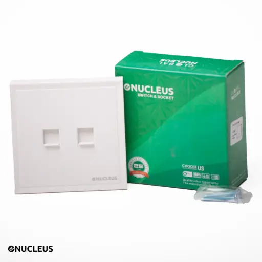 [#GN-EL-050] Double computer socket  /Double prise Internet RJ45 